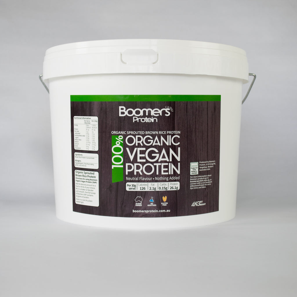 Boomers 100% Organic Vegan Activated Brown Rice Protein Powder