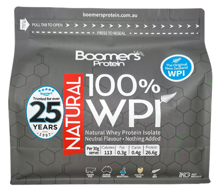 Boomers 100% New Zealand Natural Whey Protein Isolate