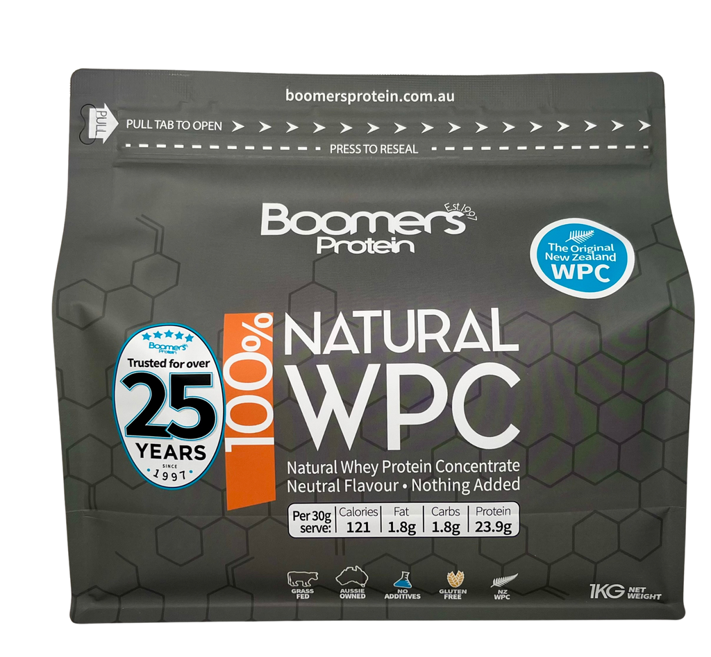 Boomers 100% Natural New Zealand Whey Protein Concentrate Powder